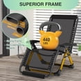 thumbnail image 2 of ZENPETIO 29in XL Oversized Zero Gravity Chair W/ Removable Cushion&Headrest Lounge Reclining Camping Patio Chair Recliner for Indoor Outdoor w/Upgraded Lock and Footrest, 2 of 5