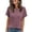 *B-Purple, variant on ClodeEU Women's Ribbed Knit Short Sleeve Top ,Solid Color Round Neck Loose Blouses C-Khaki,Womens Plus S