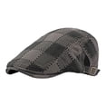 thumbnail image 1 of Men's British Retro Plaid Beret Fashionable Spring Fall Cap Outdoor Sun Tongue Hat Classic Style Comfortable Lightweight, 1 of 6