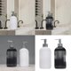 thumbnail image 2 of 500ml Soap Dispenser with Pump, Modern Striped Soap Dispenser Bathroom, Washing Up Liquid Dispenser Kitchen, Hand Soap White, 2 of 4