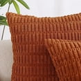 thumbnail image 2 of Fall Decorative Throw Pillow Covers 18x18 inch Set of 4 Rust Corduroy Square Cushion Case for Decor Living Room Couch Bed Sofa, 2 of 4