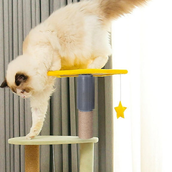 Rascador para gatos, rascador para gatos, garra de molienda artesanal, duradera para jaula, poste para rascar, poste de repuesto para suministros para Yute