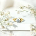 thumbnail image 6 of Rosec Jewels Certified Moissanite Round Engagement Ring 2 Carat - Celtic Knot Ring - 8 mm - D-VS1 Quality - with Jewelry Box, 10K Yellow Gold, US 10.50, 6 of 9