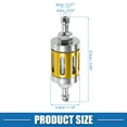 thumbnail image 4 of Filtros de combustible en línea universales para gasolina de Unique Bargains para motores pequeños, bicicletas, ATV, tono dorado, tono plateado, 4 of 6