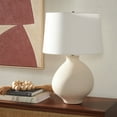 thumbnail image 5 of SAFAVIEH Costa 26 in. Glam Silver Ceramic Table Lamp with Off-white Cotton Linen Shade, 5 of 6