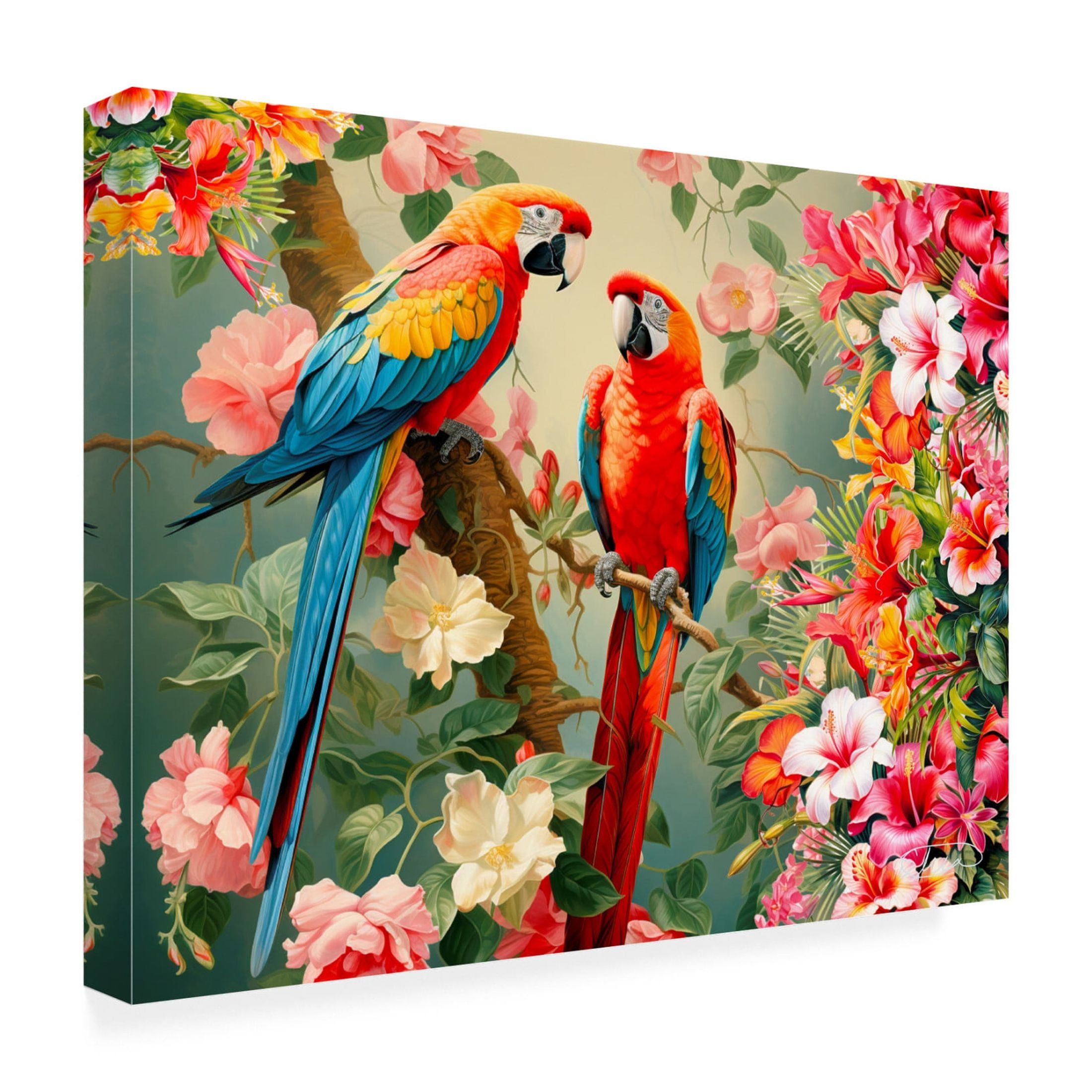 Canvas Wall Art - Stewart 'Paradise' Wall Art for Living Room, Bedroom, or Office Décor by Trademark Fine Art - 32 x 24 Inches