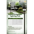 thumbnail image 5 of Espero Outdoor Resistant Lamp Post - 3"Dia x 60"H Corrosion GFRP Glass Fiber Reinforced Light Pole for Garden&Lawn (White), 5 of 5