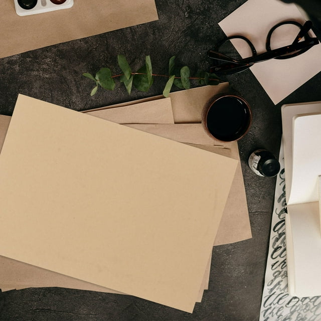 BESTYASH Brown Kraft Letter Paper for Writing and Wrapping Quality Kraft Paper Sheets for Scrapbooking