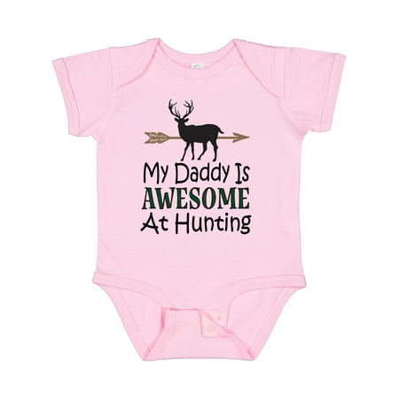 

Inktastic My Daddy is Awesome at Hunting Gift Baby Boy or Baby Girl Bodysuit