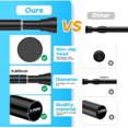 thumbnail image 4 of ZipGlo Tension Rod Spring Curtain Rods 18 to 28 Inch 2pcs Black Expandable Spring Rods Tension Curtain Rods Spring Tenstion Curtain Rod for Window Closet Kitchen, 4 of 7