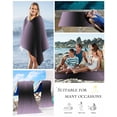 thumbnail image 5 of Purple Black Ombre Beach Towels Oversized Super Absorbent, Modern Gradient Abstract Art Lightweight Bath Towel Quick Dry Sets For Bathroom/Pool/Rv Camping/Beach Play/Gym Room/Picnic 23"x47", 5 of 8