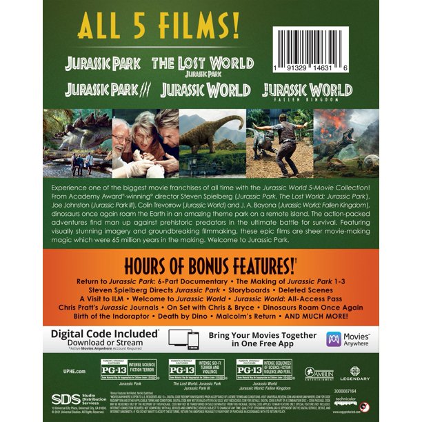 Jurassic World 5-Movie Collection (Blu-ray) - Walmart.com