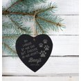 thumbnail image 3 of Darling Souvenir MADE WITH LOVE Personalized&nbsp;Hanging Pet Memorial Paw Benji Dog Christmas Tree Ornament&nbsp;Engraved Heart Slate Custom Gift, 3 of 4