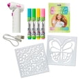 thumbnail image 4 of Tulip Airbrush Fabric Marker Kit - Rechargeable Fabric Spray Art Set with Markers & Stencils, 4 of 10