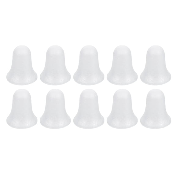 ROSENICE Ornaments White 10Pcs 3.7X3In Bell Shape Foam Hanging Party Decoration