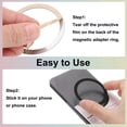 thumbnail image 3 of Uxcell Magnetic Sticker Ring, 2 Pack Universal Magnetic Adapter Ring Metal Magnet Wireless Charging Conversion Kit for Mobile Phone Case Wireless Charger (Black), 3 of 7