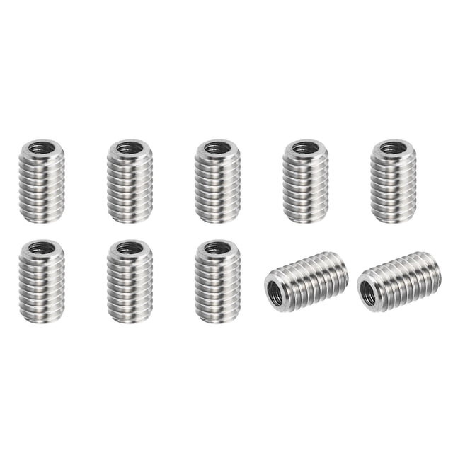 Unique Bargains Adaptateurs Filetage Manchon Réducteur Écrou M5x0,8 Mâle à M3x0.5 Femelle pour Réparer Insert Vis Réducteur 8mm 10 Pcs