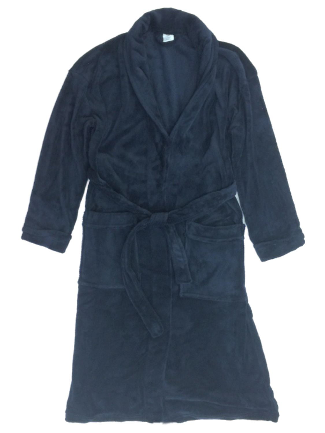 MENS DRESSING GOWNS WITH POCKETS   NIGHTWEAR  BLACK NAVY