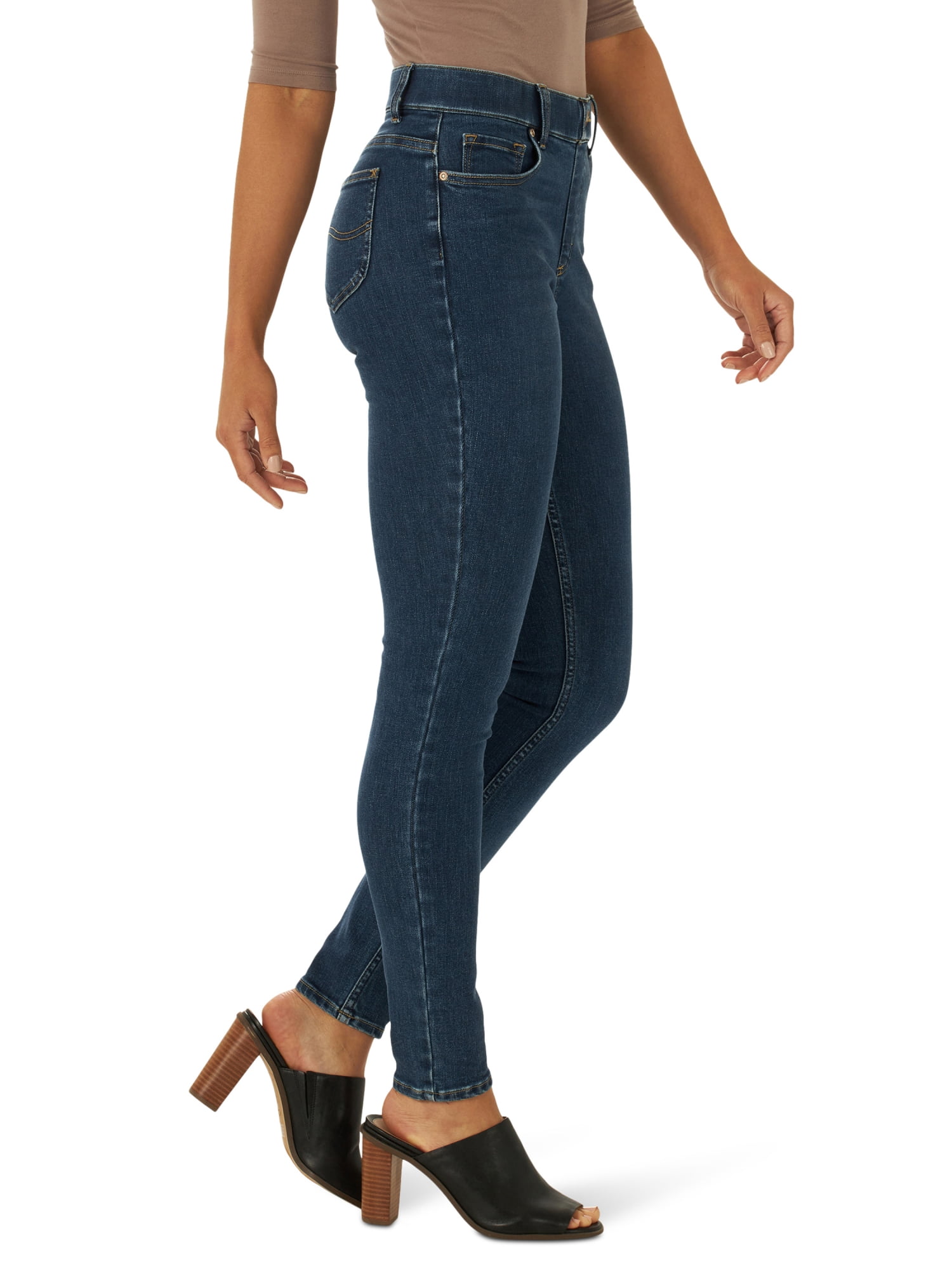 Lee Women's High Rise Slim Fit Sculpting Pull On Skinny Jeans
