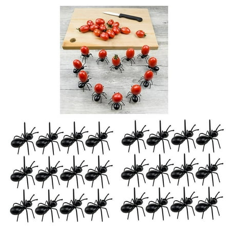 

24PCS Reusable Ants Fruit Forks Sticks Cocktail Picks Supplies