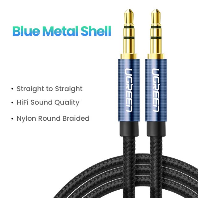 Cable auxiliar UGREEN, Cable de altavoz, Cable de Audio de 3,5mm para auriculares de coche, altavoz Jack de 3,5mm para Samsung Xiaomi, Cable Aux de 3,5mm Tan Jianjun unisex