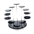 thumbnail image 4 of Round Jewelry Display Stand Multi Layer Ring Display Riser Stand Cake Dessert Rack Party Decorative Shelves 12 Layer Black, 4 of 12