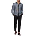 thumbnail image 2 of INSPIRE CHIC Sequin Shirt for Men's Button Down Long Sleeves Disco Metallic Shiny Shirts, 2 of 5