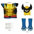 thumbnail image 3 of X-Men '97 Wolverine DC Comic Jumpsuit Cosplay Custome Outfit Mask/Claw Men Set, 3 of 5