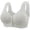 Gray, variant on Gymayou Women Wireless Front Button Vest Bra Full Coverage Comfort Lingerie Wide Non-Slip Strap Easy Front Snap Sleep Underwear Beige 36