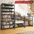 thumbnail image 3 of REIBII 8-Tier Metal Shelves 75" H Tall Wire Shelving Detachable Shelving Unit Adjustable Storage Shelves for Laundry Pantry Kitchen ,75" X35.05" X13.59", 3 of 7