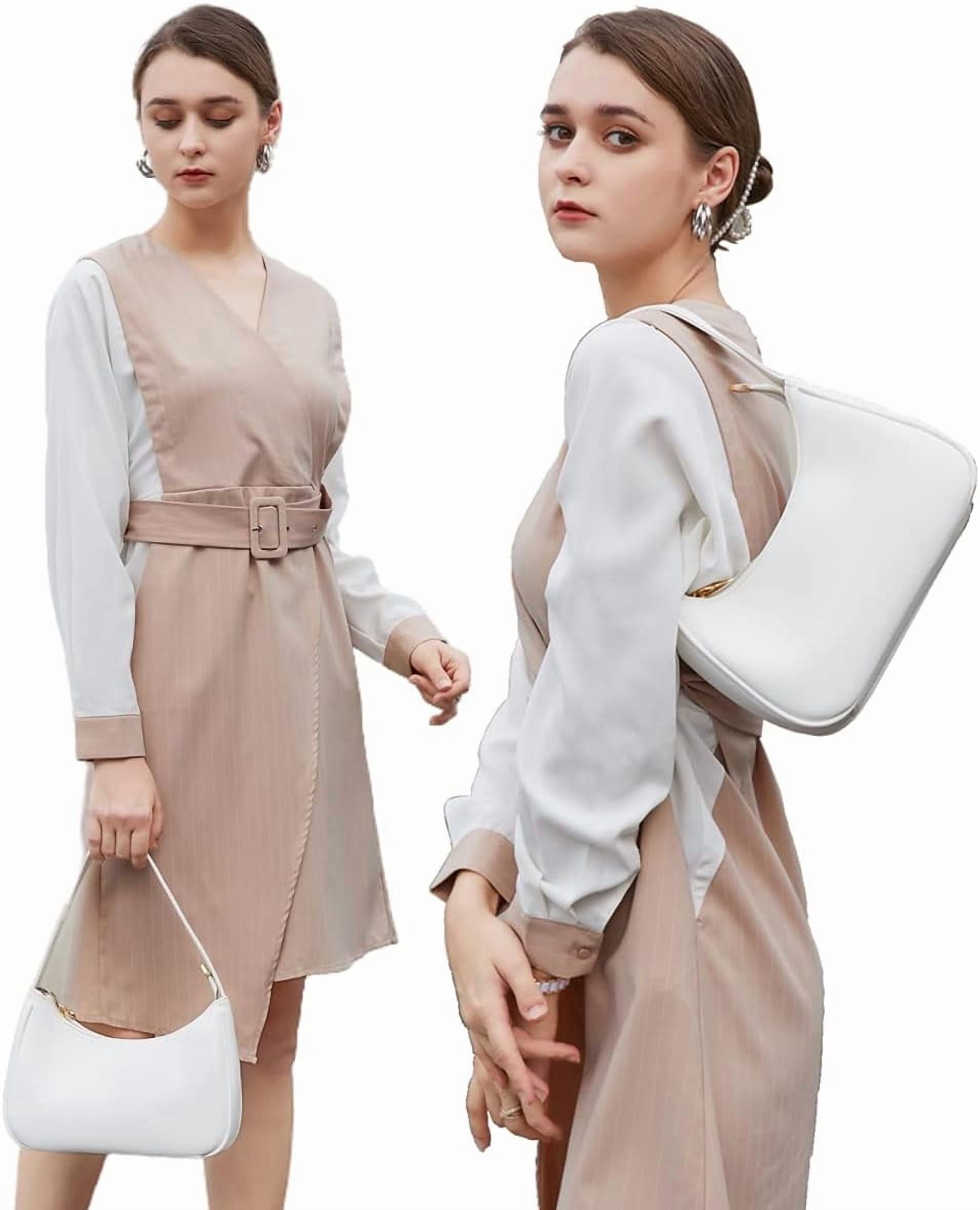 Shoulder Bags for Women, Cute Hobo Tote Handbag Mini Clutch Purse with Zipper Closure