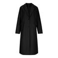 thumbnail image 4 of Mingw Wool Coats for Women Fall Winter Dress Peacoat Long Trench Coat Double Breasted Blazer Jackets Overcoat ,L,Black, 4 of 6