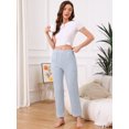 thumbnail image 3 of DARING DIVA Women's Cotton Knit Ribbed Elastic Waist Loungewear XS Blue, 3 of 7
