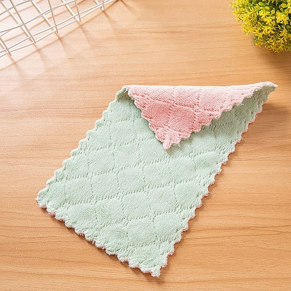 Special Offer! Kitchen Dish Towels, Super Absorbent Kitchen Towels, Coral Fleece Cleaning Wipes, Machine Washable