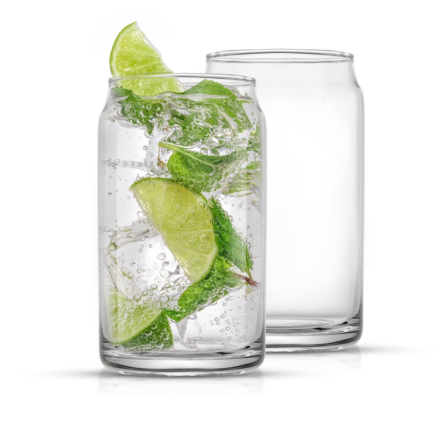 Classic Can Shaped Tumbler Drinking Glass Cups - 17 oz - Set of 6