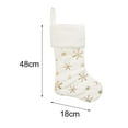 thumbnail image 5 of dianhelloya 1Pc Christmas Stocking Embroidery Snowflakes Hanging Wear-resistant Plush Decoration Sock for Festival Silver, 5 of 8