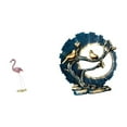 thumbnail image 6 of Flamingo Bird Sculpture Figurine Knick Knack Resin Craft Romantic Couple Design for Home Garden Indoor Desk, 6 of 8