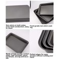 thumbnail image 3 of Inteprter Bandeja antiadherente de 3 piezas, bandeja para hornear galletas y pasteles, forma rectangular de acero al carbono, utensilios para Herramientas y accesorios para hornear, 3 of 6
