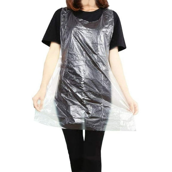 Disposable Aprons (100 Count), Plastic apron for Painting Party, Cooking, Housework, Picnic etc