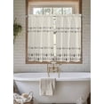 thumbnail image 4 of Vintage Botanical Bathroom Window Curtain, Herb on Beige Leaves Retro Country Light Filtering Coffee Kitchen Curtains, Bedroom Living Room Curtains 2 Panel 84"x45", 4 of 6