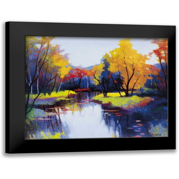 Tadashi Asoma 14x12 Black Modern Wood Framed Wall Art Titled - Daybreak