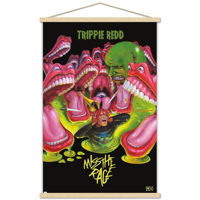 Trippie Redd - Miss the Rage Wall Poster with Magnetic Frame, 22.375" x 34"