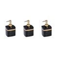 thumbnail image 1 of Ruiboury Distributeur de Savon en Résine Réutilisable pour Table Cuisine Douche Shampoing Salle de Bain Noir 400 ml Ensemble de 3, 1 of 6