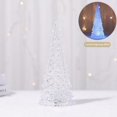 thumbnail image 2 of Lighted Christmas Tree Metallic Glitter Colorful LED Acrylic Night Light Christmas Decoration Table Top Christmas Trees Holiday Multicolored Light Up Glitter Tabletop Figurines (10.6” Hei, 2 of 9
