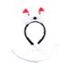thumbnail image 2 of Conjunto de diadema y pajarita con cola de animal, accesorios para disfraz, accesorios de cosplay, tocados para Gato blanco, 2 of 7