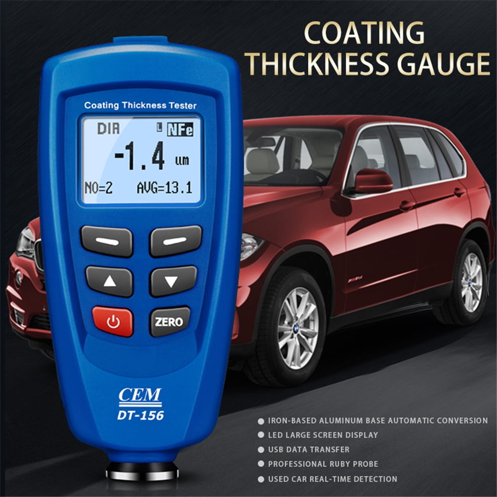 CEM DT-156 Professional Paint Coating Thickness Tester Meter Gauge 