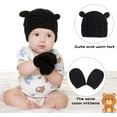 thumbnail image 6 of Zukuco Unisex Newborn Baby Hat and Mitten Set Winter Knitted Thick Warm Beanie Cap Gloves for Infant Boys Girls, 6 of 7