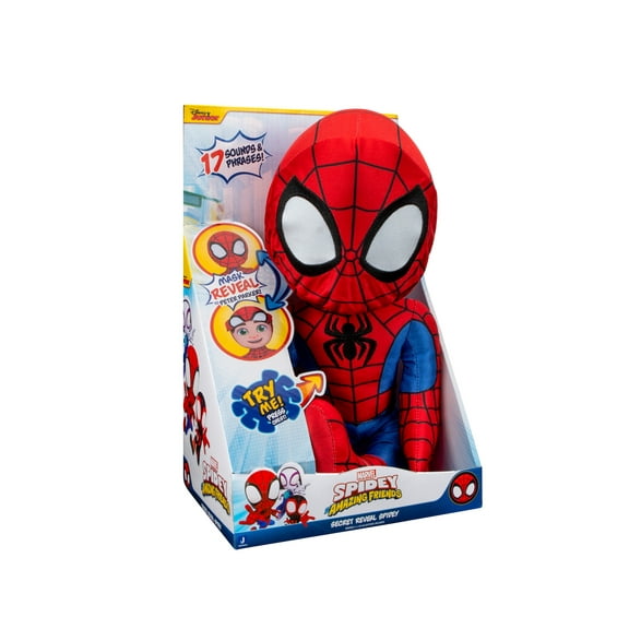Spidey and His Amazing Friends, Spidey Secret Reveal Plush, Marvel, Toddler Toy