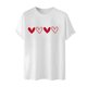 thumbnail image 3 of Tops para hombre, blusas y camisas de cuello redondo y manga corta para hombre. Camiseta/camisa informal de cuello redondo y manga corta con estampado de corazones para hombre. Tops de poliéster para, 3 of 4