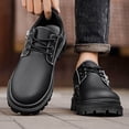 thumbnail image 6 of ZACPNCV Mens Retro Oxford Shoes Round Toe Square Heel Lace Up Business Casual Work Boots, 6 of 9